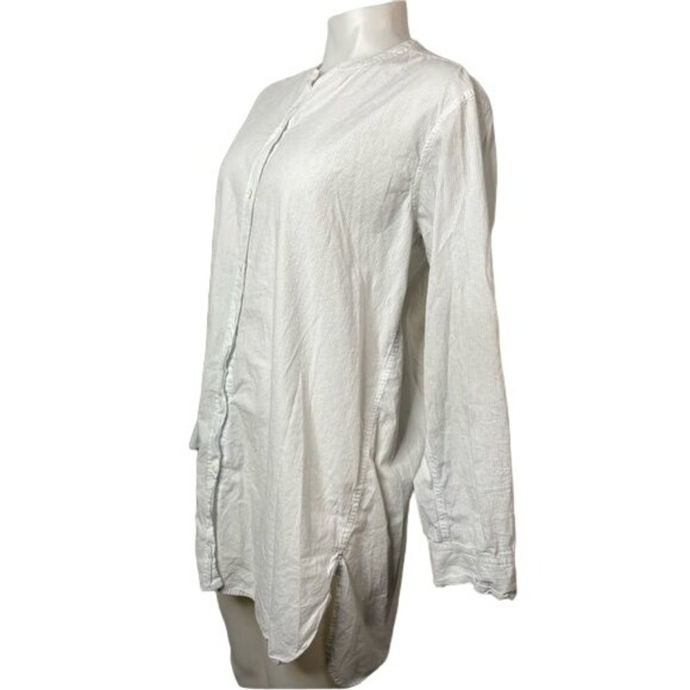 Pure DKNY Pin Striped White Button Down Boyfriend’s Shirt Dress Size M - Picture 7 of 12